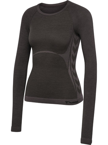 HUMMEL Clea Seamless Tight T-Shirt L/S Damen (shale)