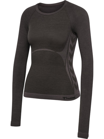 HUMMEL Clea Seamless Tight T-Shirt L/S Damen (shale)