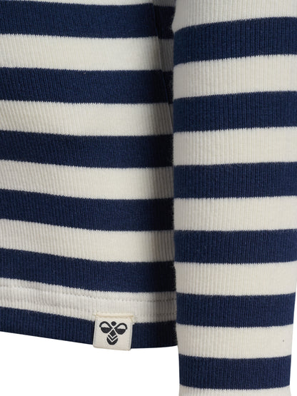 HUMMEL Alpha T-Shirt L/S Kind (dress blues/marshmallow)