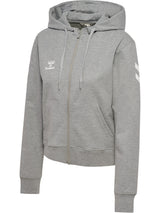 HUMMEL Go 2.0 Chevron Zip Hoodie Damen (grey melange)