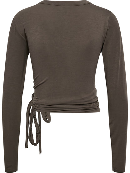 HUMMEL Soft Wrap Blouse Damen (major brown)