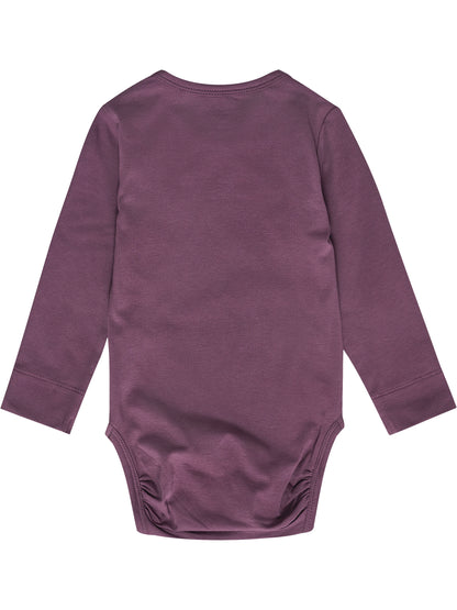 HUMMEL Mini 2-Pack Body L/S Kind (black plum/sea fog)