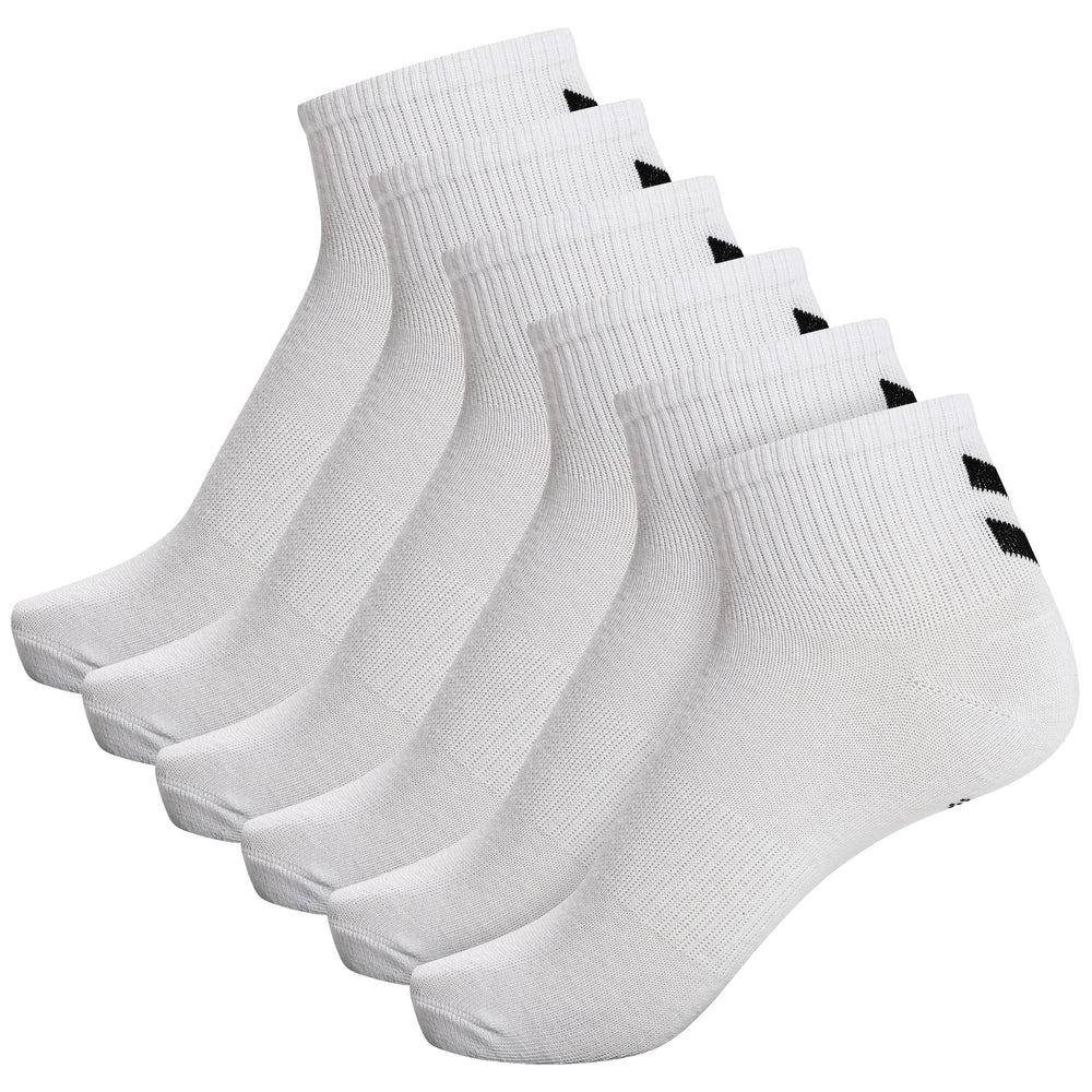 HUMMEL Chevron 6-Pack Mid Cut Socks (white/white)