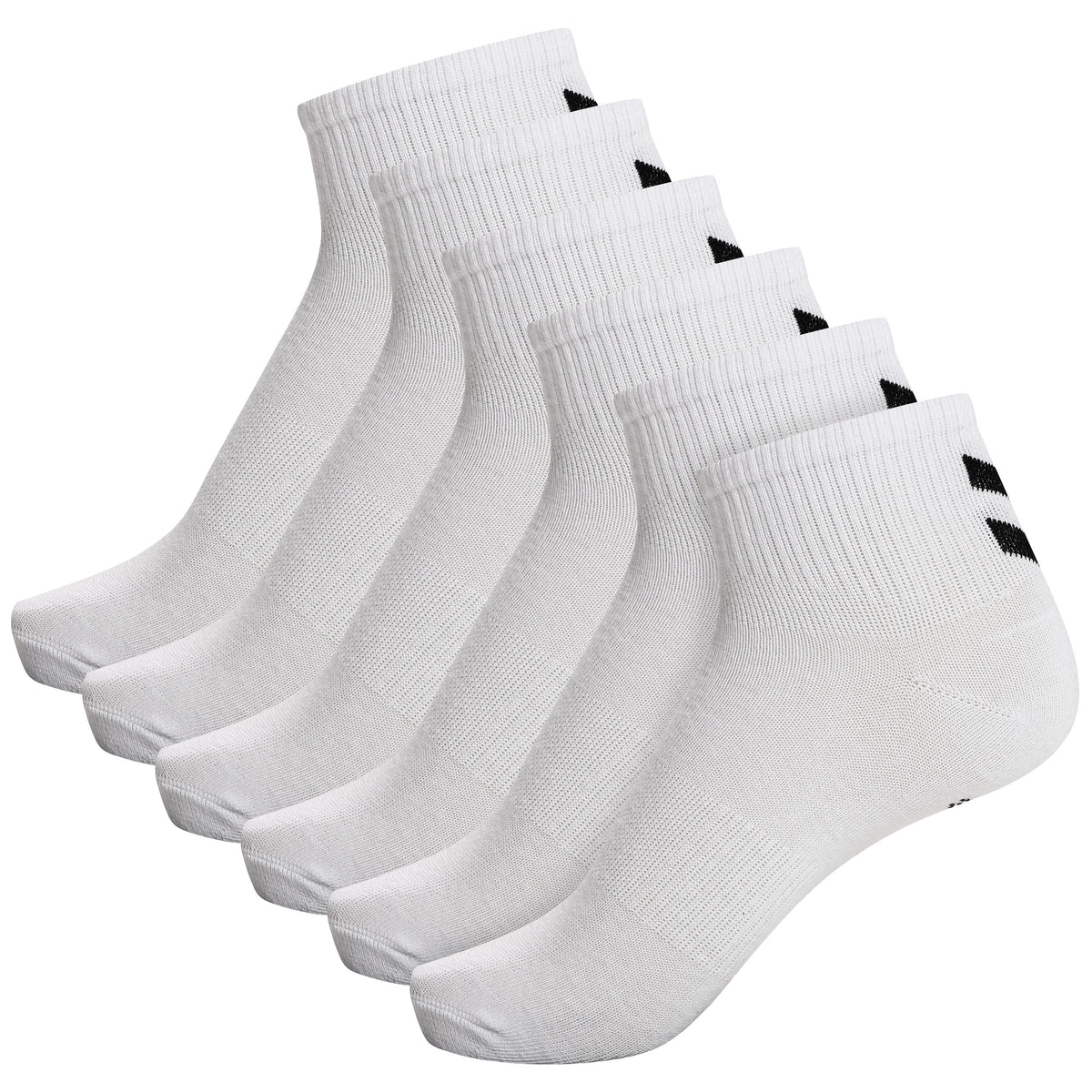 HUMMEL Chevron 6-Pack Mid Cut Socks (white/white)