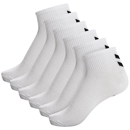 HUMMEL Chevron 6-Pack Mid Cut Socks (white/white)