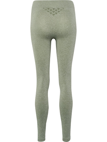 HUMMEL Ci Seamless Mid Waist Tights Damen (seagrass melange)