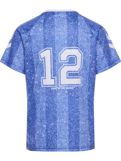 HUMMEL Shimmer T-Shirt S/S Kind (dazzling blue/bright white)