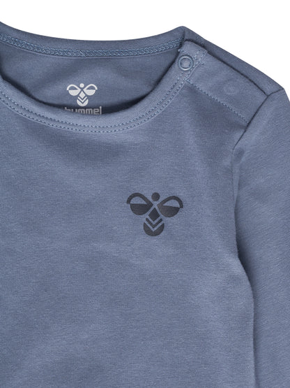 HUMMEL Mini 2-Pack Body L/S Kind (ombre blue/flint stone)