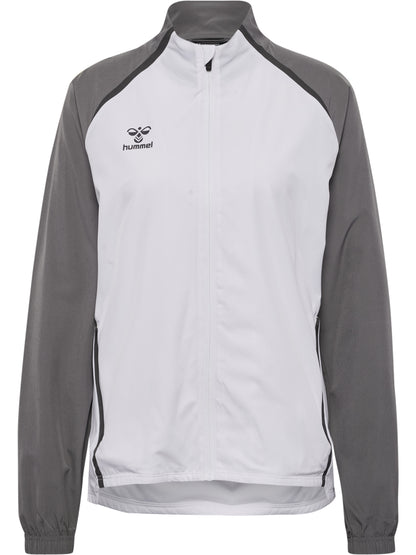 HUMMEL Lead 2.0 Woven Jacket Damen (white/steel gray)