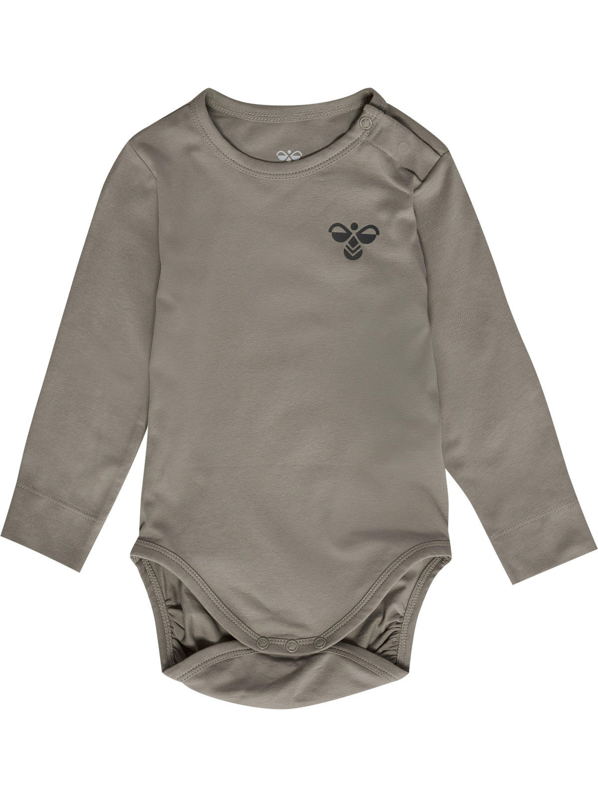 HUMMEL Mini 2-Pack Body L/S Kind (dark gull gray/vintage khaki)