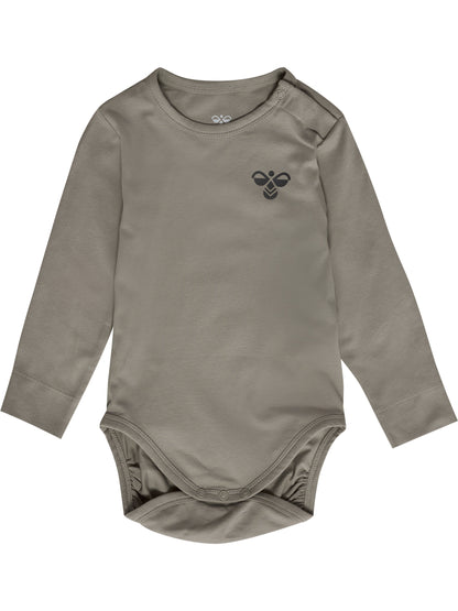HUMMEL Mini 2-Pack Body L/S Kind (dark gull gray/vintage khaki)