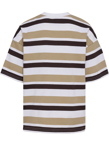 HUMMEL Silly S/S Boxy T-Shirt Stripe Kind (silver mink)
