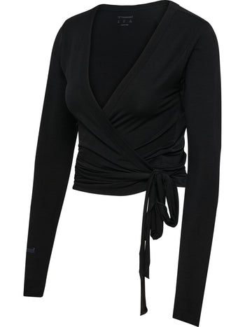 HUMMEL Soft Wrap Blouse Damen (black)