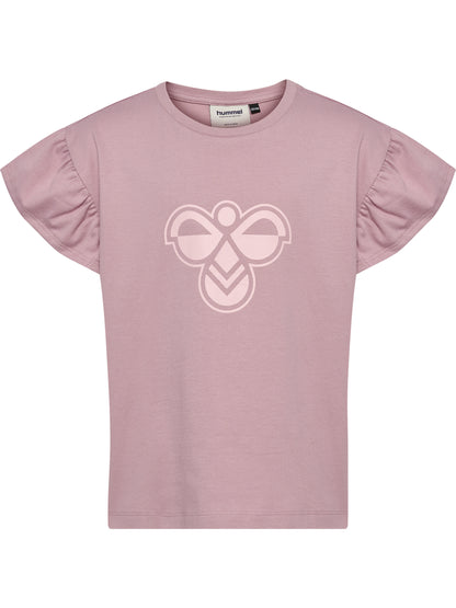 HUMMEL Ruffle T-Shirt Ss Big Bee Kind (sea fog)