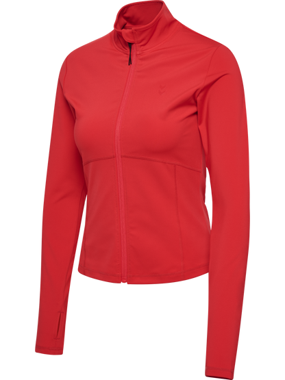 HUMMEL Prima Zip Blouse Damen (chinese red)