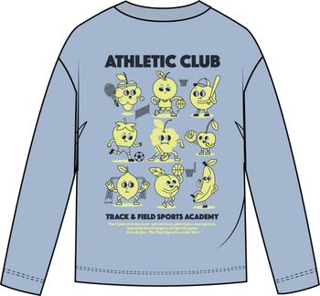 HUMMEL Luca Graphic T-Shirt L/S Kind (cashmere blue)