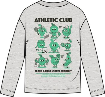 HUMMEL Luca Graphic T-Shirt L/S Kind (lightgrey melange/lightgreymel)