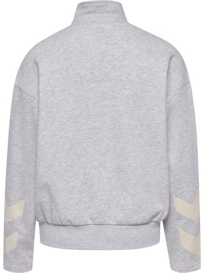 HUMMEL I-D Zip Polo Sweatshirt Damen (light grey melange)