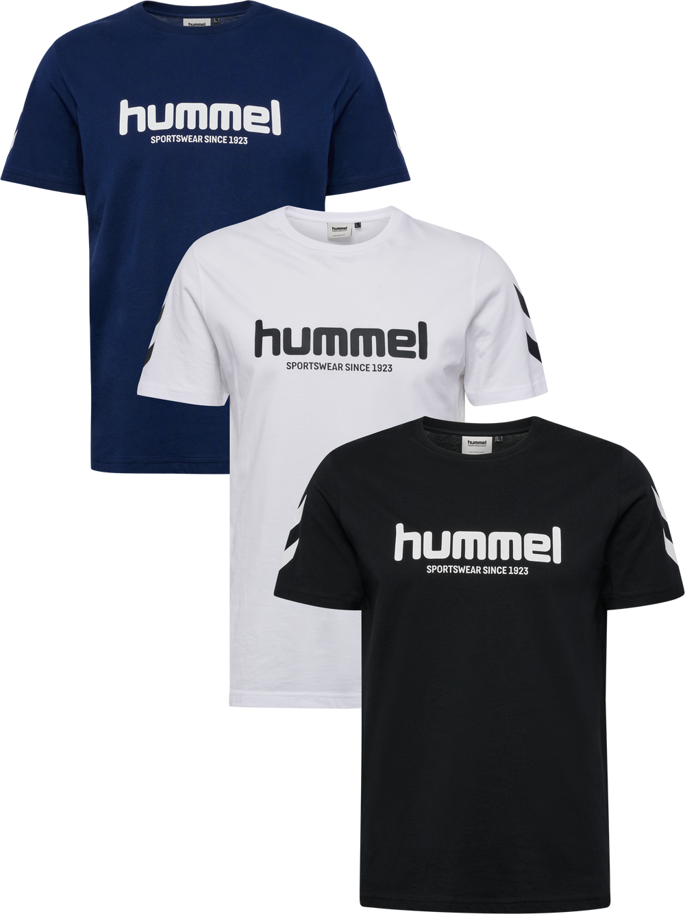 HUMMEL Legacy 2.0 T-Shirt S/S 3-Pack (white/black/blue)