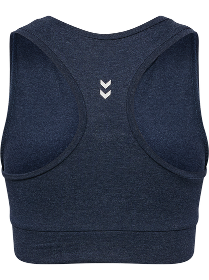 HUMMEL Pulse Logo Light Support Bra Damen (dress blue melange)