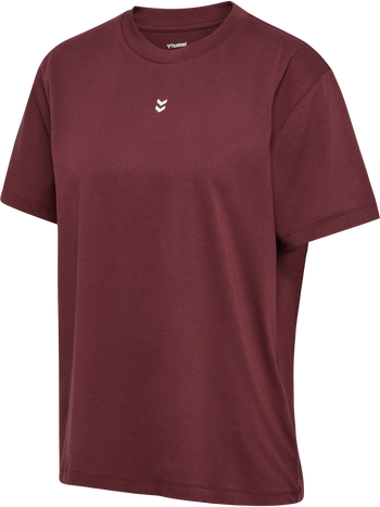 HUMMEL Frame Cotton T-Shirt S/S Damen (chocolate truffle)