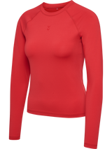HUMMEL Prima T-Shirt L/S Damen (chinese red)