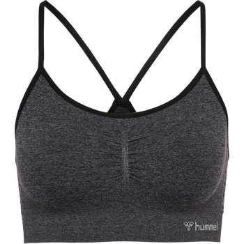 HUMMEL Ci Seamless Scrunch Sports Bra Damen (black melange)