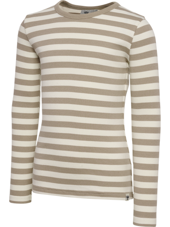 HUMMEL Alpha T-Shirt L/S Kind (cobblestone/marshmallow)