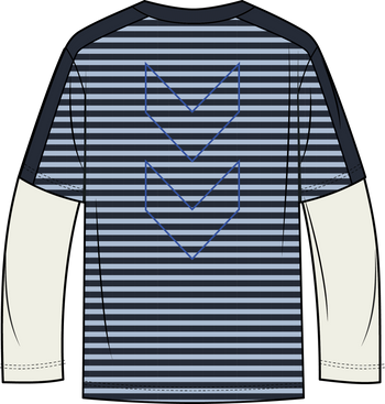 HUMMEL Otto Layer T-Shirt L/S Kind (dark sapphire)
