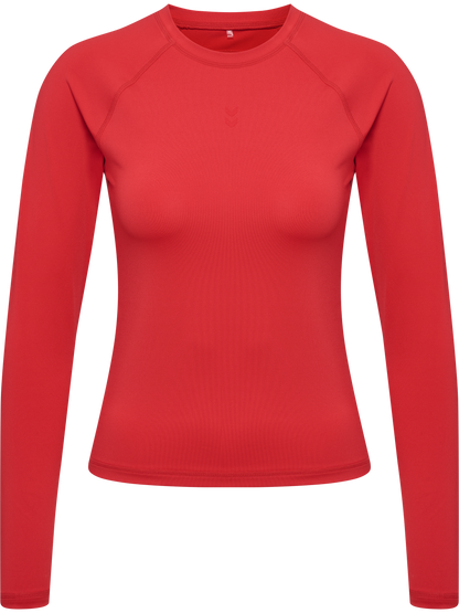 HUMMEL Prima T-Shirt L/S Damen (chinese red)