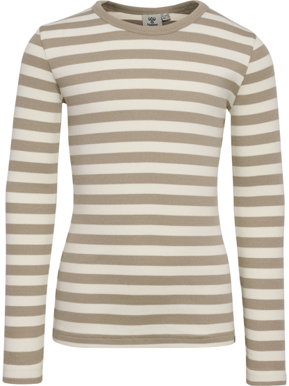 HUMMEL Alpha T-Shirt L/S Kind (cobblestone/marshmallow)
