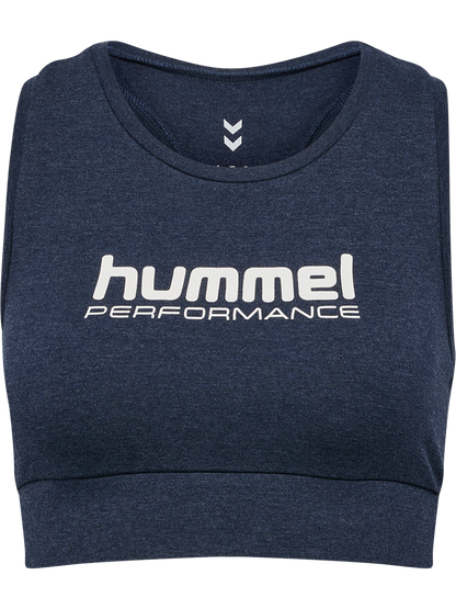 HUMMEL Pulse Logo Light Support Bra Damen (dress blue melange)