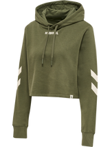 HUMMEL Legacy Cropped Hoodie Damen (beetle)