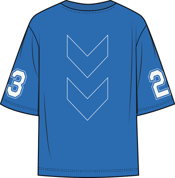 HUMMEL Mess Boxy T-Shirt Ss Kind (palace blue)