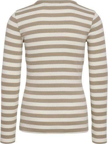 HUMMEL Alpha T-Shirt L/S Kind (cobblestone/marshmallow)