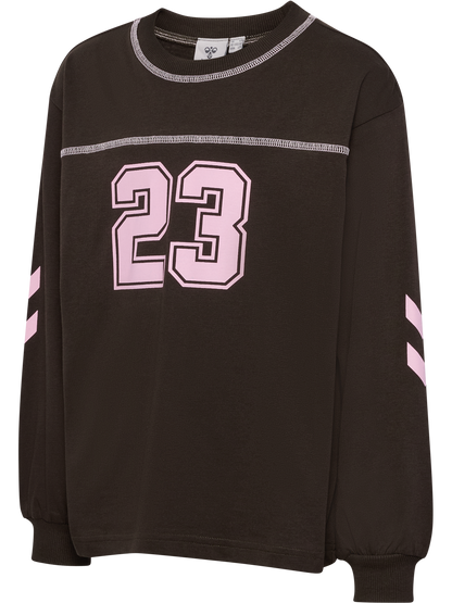 HUMMEL Timmi Boxy T-Shirt L/S Kind (turkish coffee)
