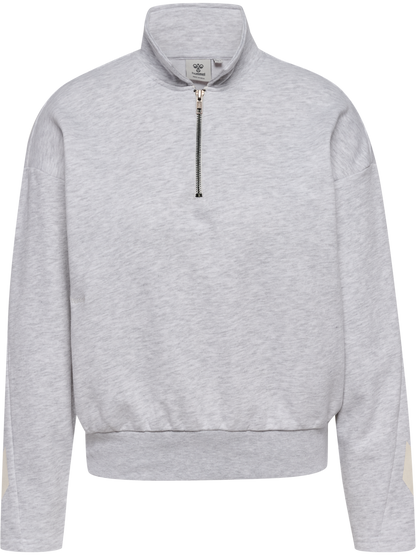 HUMMEL I-D Zip Polo Sweatshirt Damen (light grey melange)