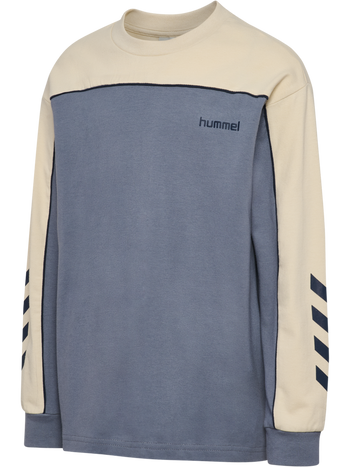 HUMMEL Loose Piping T-Shirt L/S Kind (flint stone)