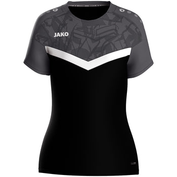 JAKO T-Shirt Iconic Damen (schwarz/anthrazit)