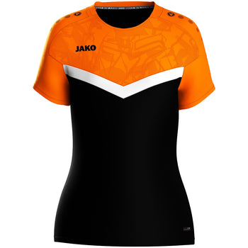 JAKO T-Shirt Iconic Damen (schwarz/neonorange)