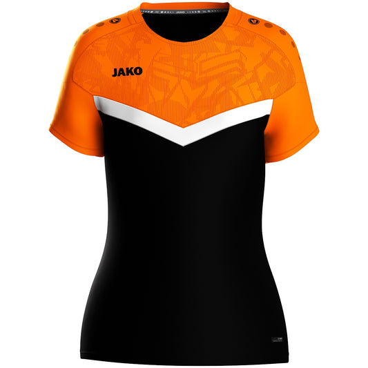 JAKO T-Shirt Iconic Damen (schwarz/neonorange)