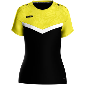JAKO T-Shirt Iconic Damen (schwarz/soft yellow)