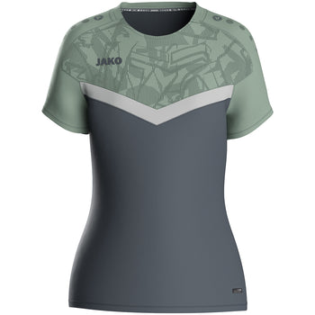 JAKO T-Shirt Iconic Damen (anthra light/mintgrün/soft grey)