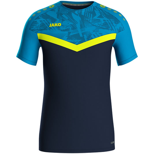JAKO T-Shirt Iconic (marine/JAKO blau/neongelb)