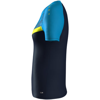 JAKO T-Shirt Iconic Damen (marine/JAKO blau/neongelb)