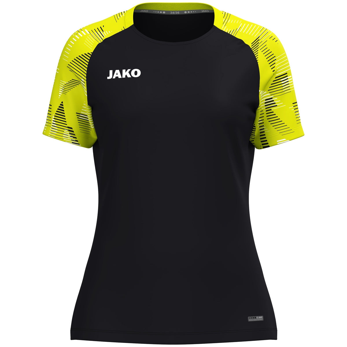 JAKO T-Shirt Sonic Damen (schwarz/neongelb)