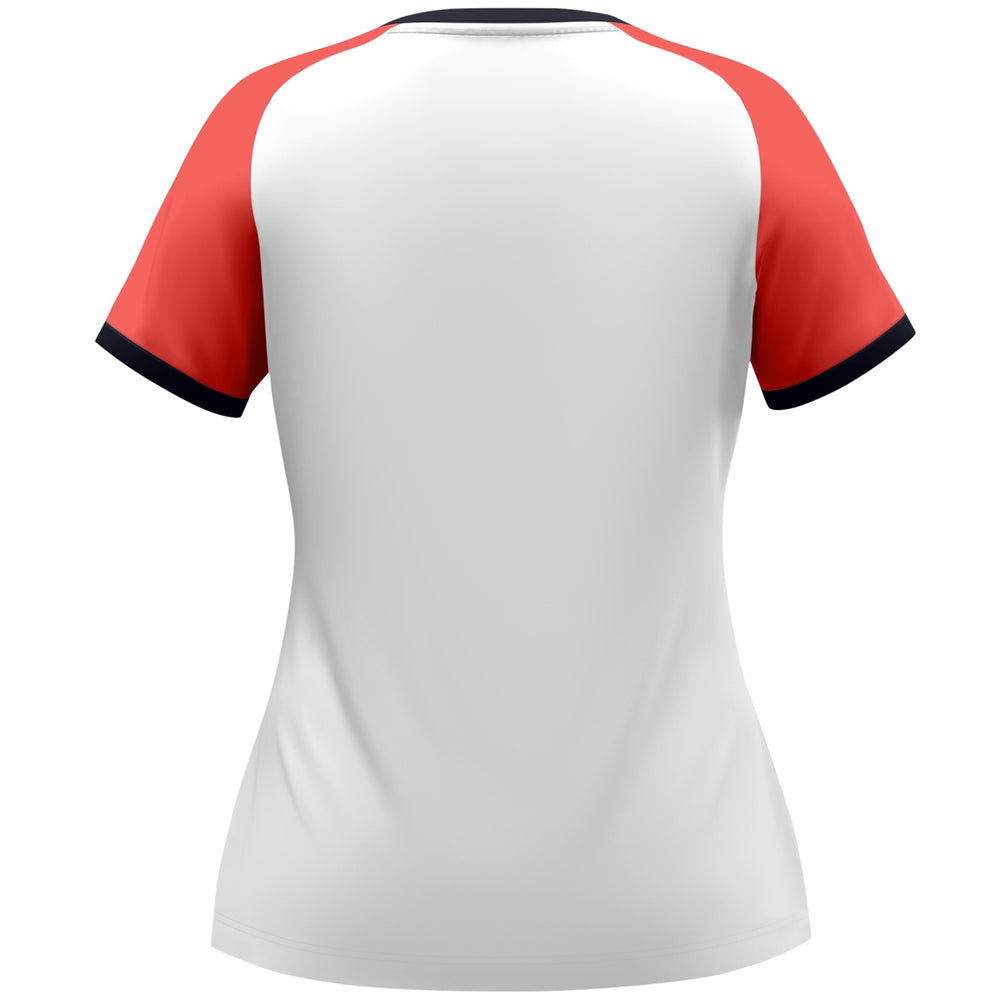 JAKO T-Shirt Dynamic Damen (weiß/coral/marine)