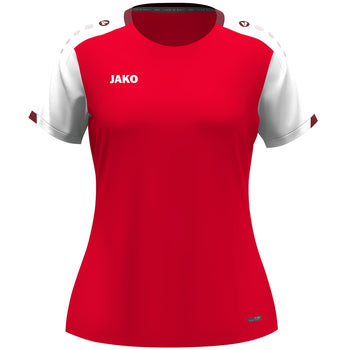 JAKO T-Shirt Dynamic Damen (rot/weiß/dunkelrot)