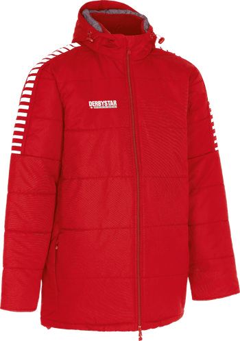 DERBYSTAR Hyper Stadionjacke Kind (rot/weiss)