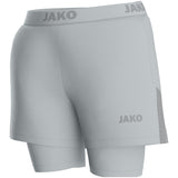 JAKO 2-in-1 Short Power Damen (hellgrau)